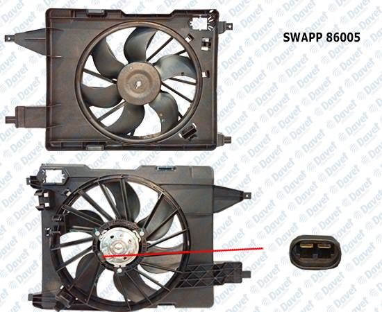 SWAPP 86005 Fan Motoru Davlumbazli Klimali Megane Ii 1.5 Dci 02-08 Tekli Fan